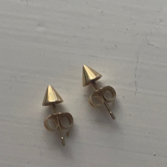 Sydney Evan Gold Spike Stud Earrings - Picture 1 of 4